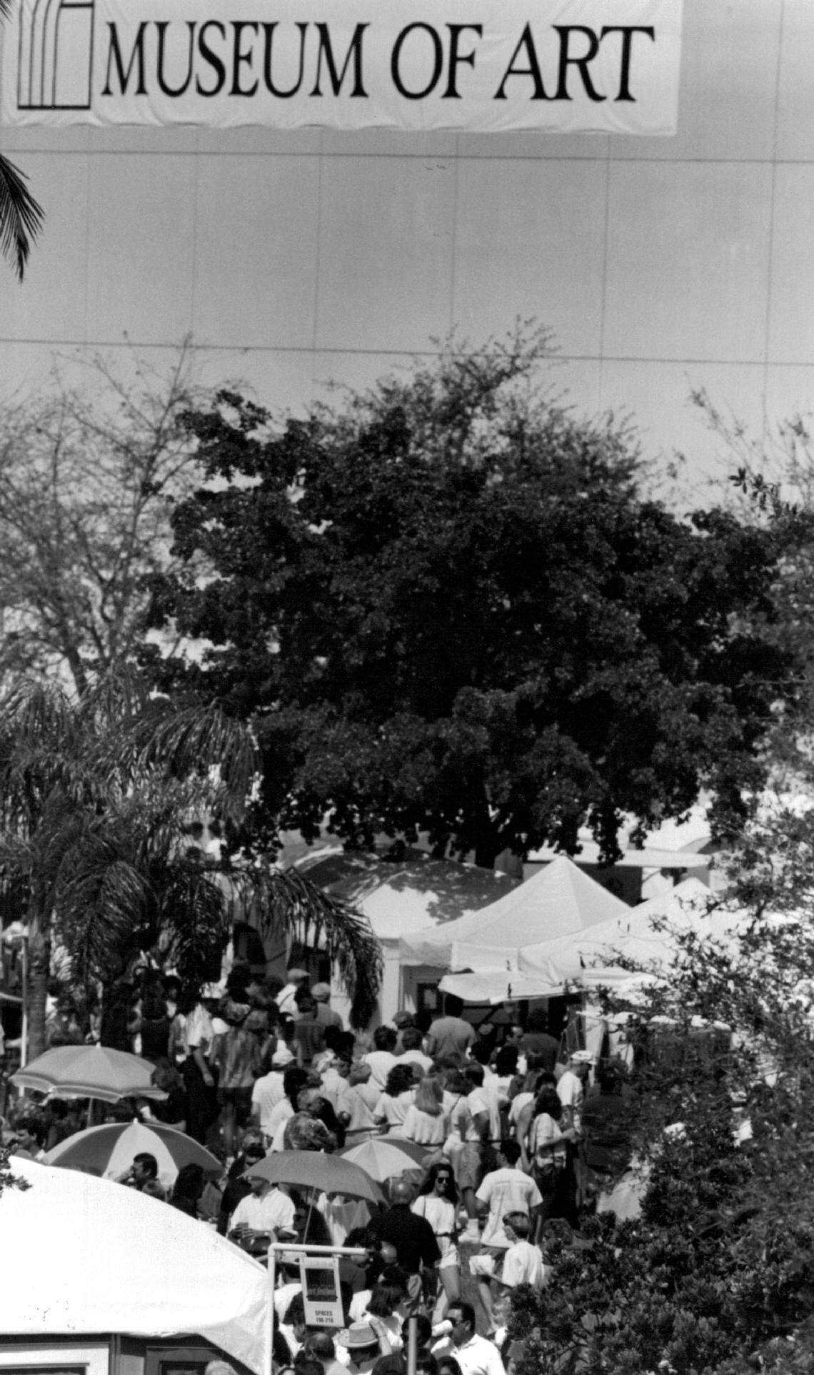 Las Olas Art Festival in Bubier Park, across from the Museum of Art in 1992.