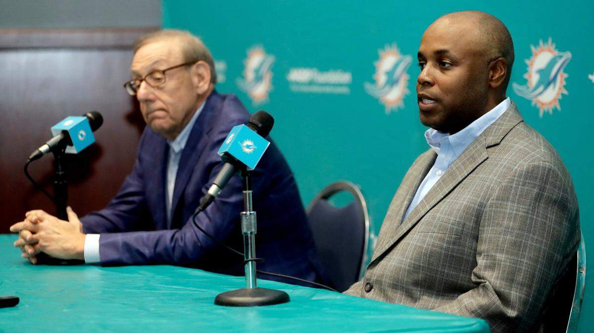 Dolphins owner Stephen Ross and newly promoted chief of football operations Chris Grier explain the firing of coach Adam Gase and demotion of VP Mike Tannenbaum. Where will you rank this story among the biggest in Miami for 2018?