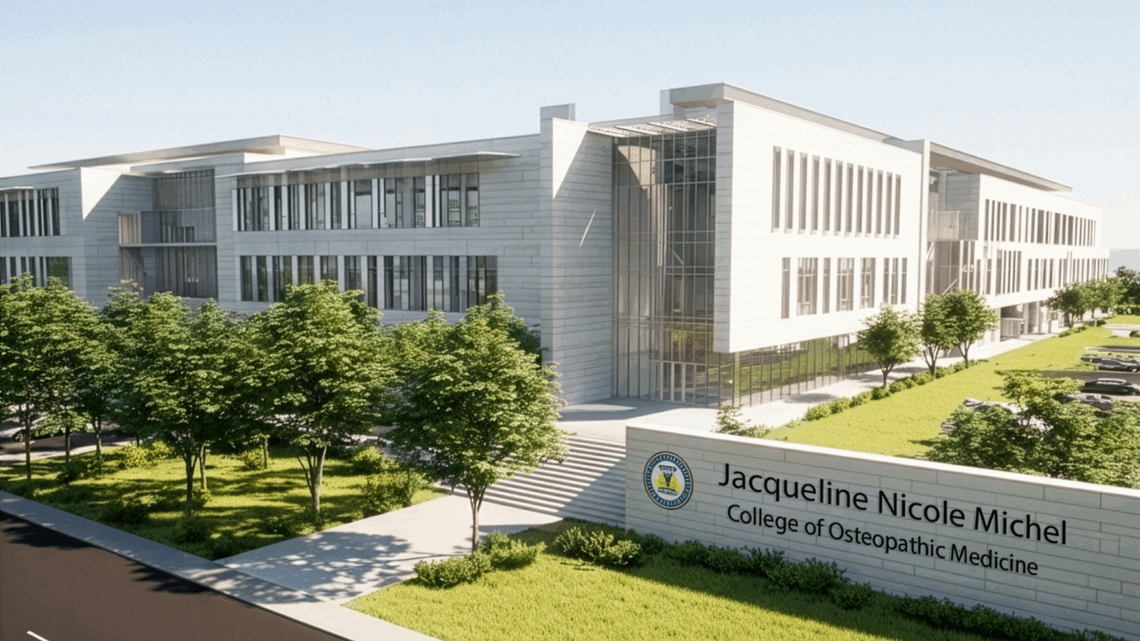 A rendering of Larkin University’s future Jacqueline Nicole Michel College Of Osteopathic Medicine in South Miami-Dade.