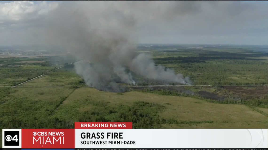 Smoky conditions in Homestead as fire crews battle brush fire, officials say