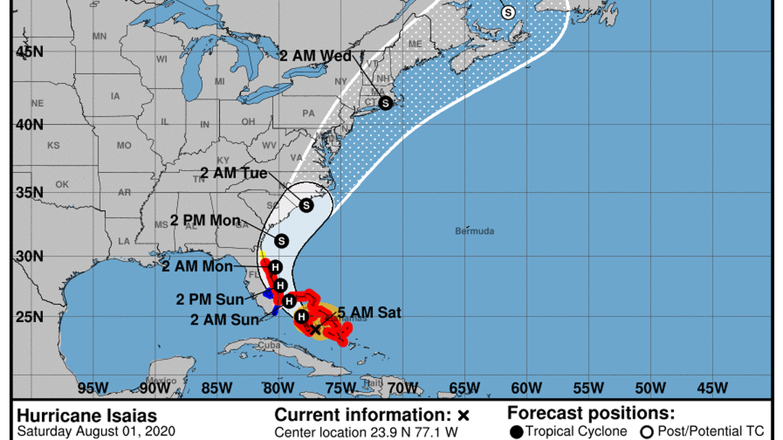 Hurricane Isaias continues to cross Bahamas as Florida braces for a possible impact