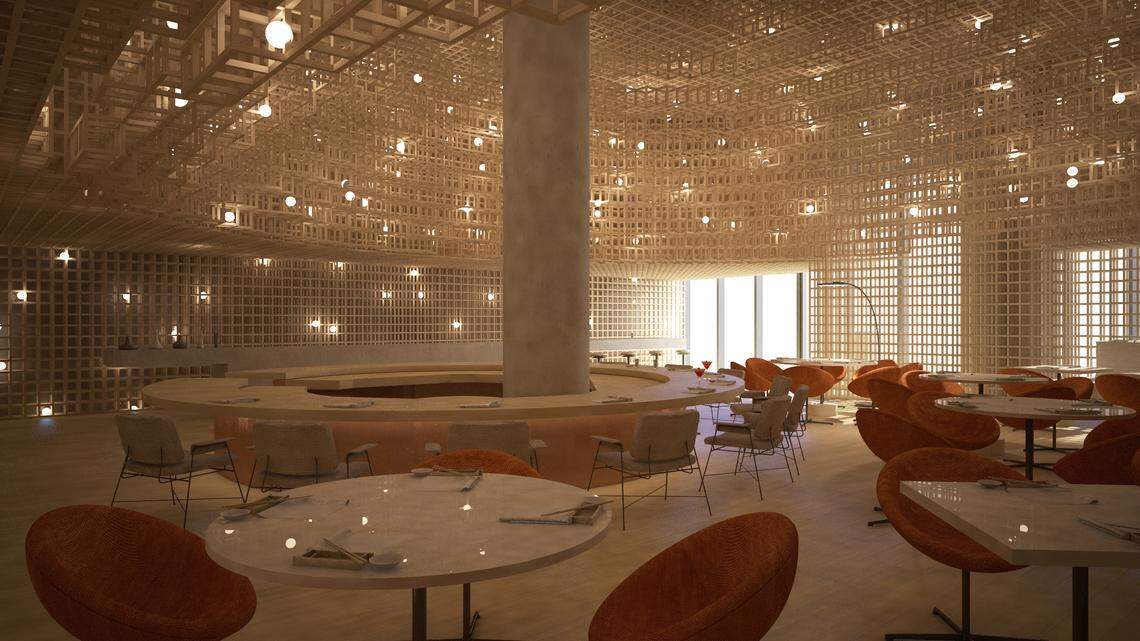 The interior of Kosushi Miami will seat 66 patrons, with 10 seats at the bar.