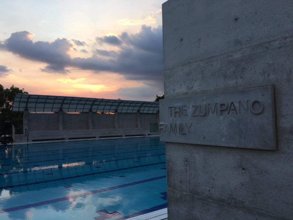 The family of Gian Zumpano donated money to build the new aquatic center, complete with an Olympic-size swimming pool, at Belen Jesuit Preparatory School in West Dade.
