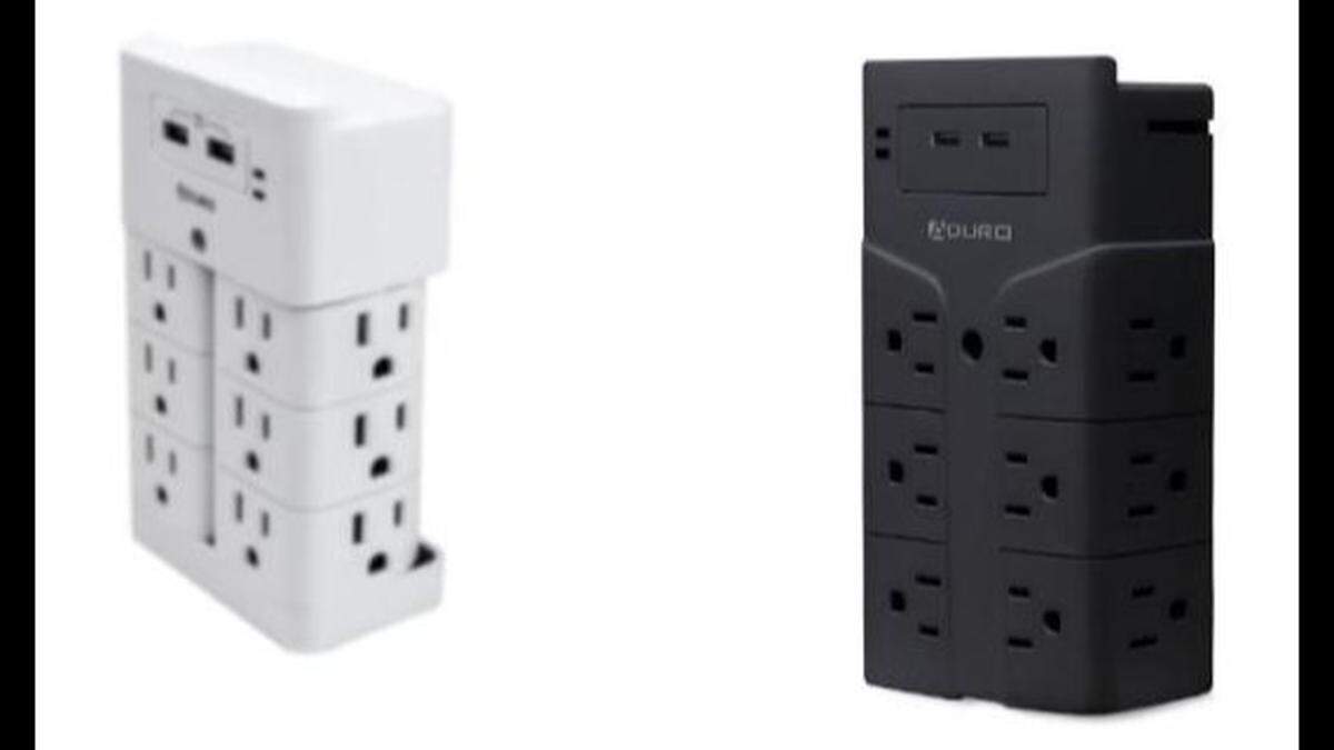 These Aduro Surge Wall Charging Tower with 12 Outlets and Dual USB Ports have been recalled.