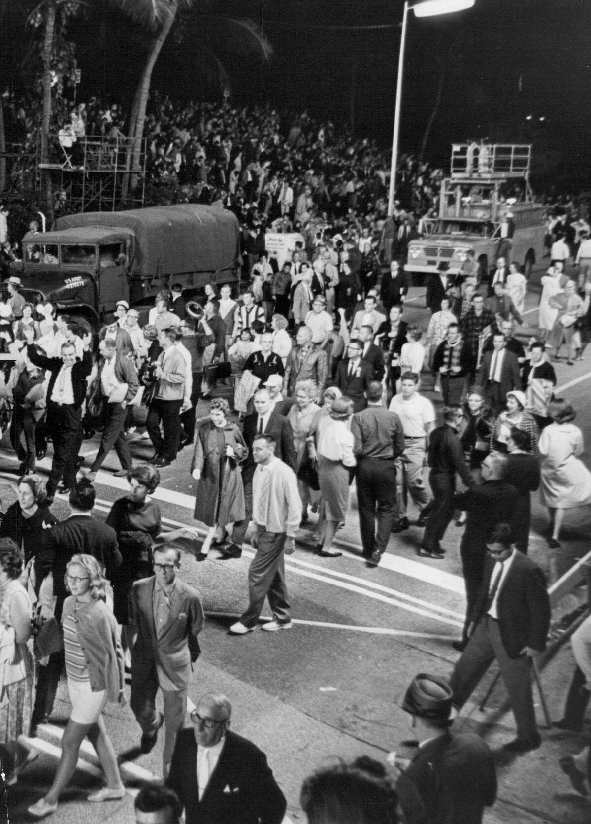 Parade scene in downtown Miami.