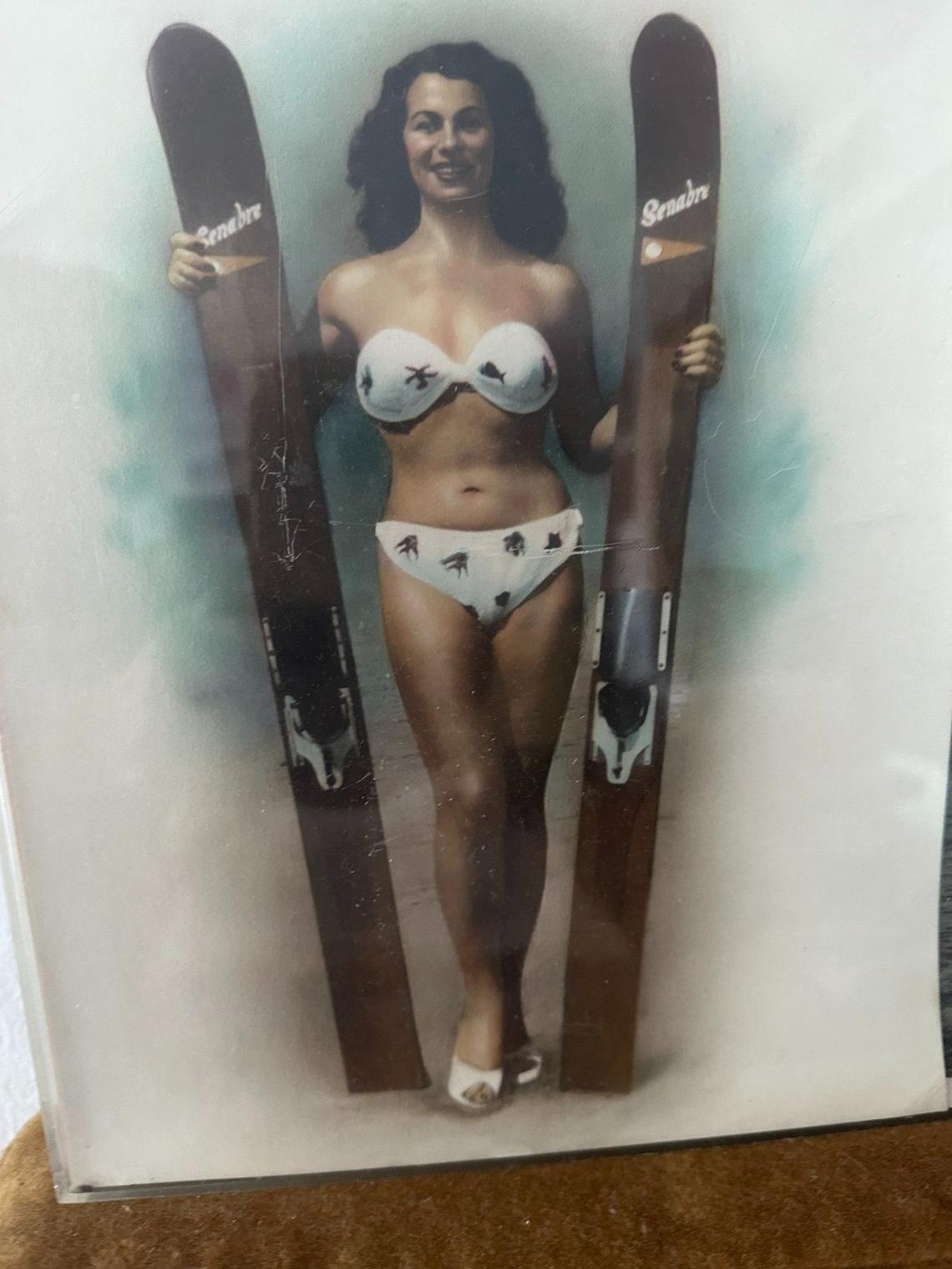 A photo of Lucy Lowell, a 103-year-old Holocaust survivor, found in her home in Miami Beach. Lowell was once a champion water-skier who almost went professional.