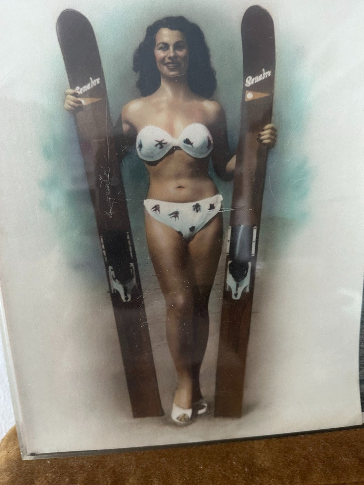 A photo of Lucy Lowell, a 103-year-old Holocaust survivor, found in her home in Miami Beach. Lowell was once a champion water-skier who almost went professional.