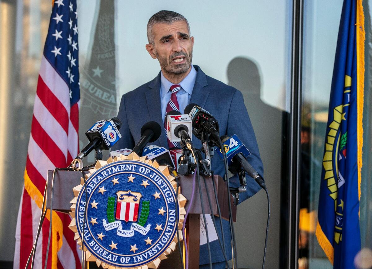 El agente especial a cargo del  FBI en Miami, George L. Piro, hizo una declaración sobre el tiroteo de esta mañana en Sunrise, en la sede del FBI en el sur de la Florida, en Miramar, e; 2 de febrero de 2021.