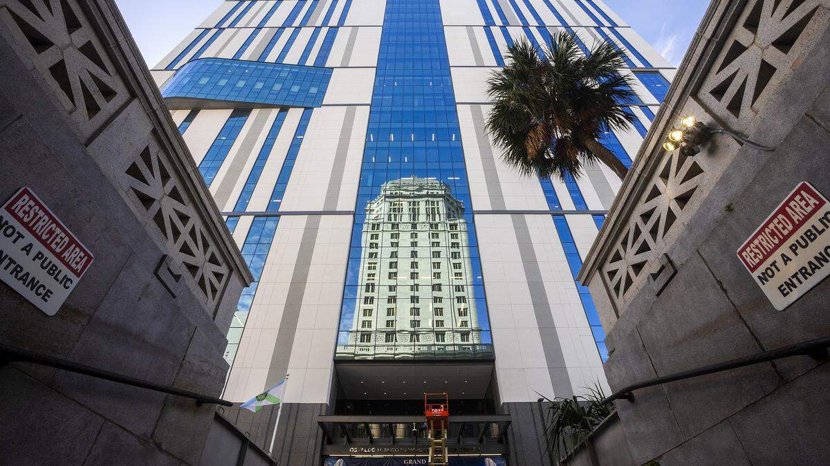 An exterior view of the Osvaldo N. Soto Miami-Dade Justice Center, the new courthouse in downtown Miami, on November 7th., 2025.