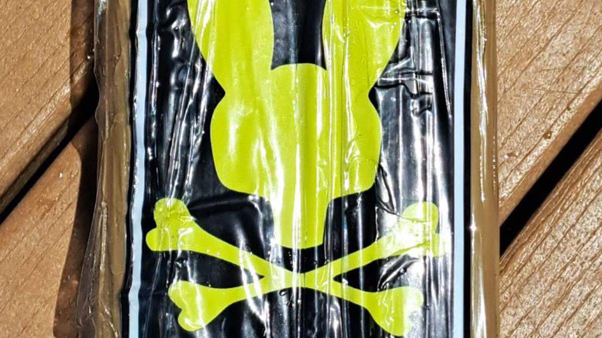 A package of cocaine with a label that says ‘Bunny’ is displayed on a picnic table Wednesday, July 24, 2024. The Monroe County Sheriff’s Office said a diver taking part in the annual two-day lobster miniseason found the drugs in the ocean.