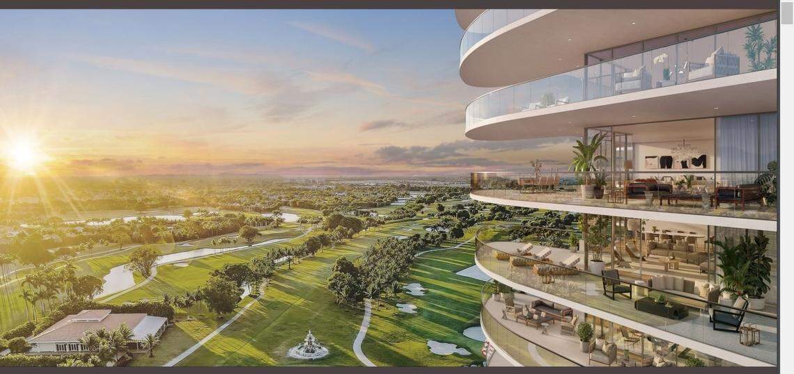 A rendering by PPKS of Doral of the proposed Doral International Towers, a residential and commercial complex on the grounds of President Donald Trump’s Doral resort.