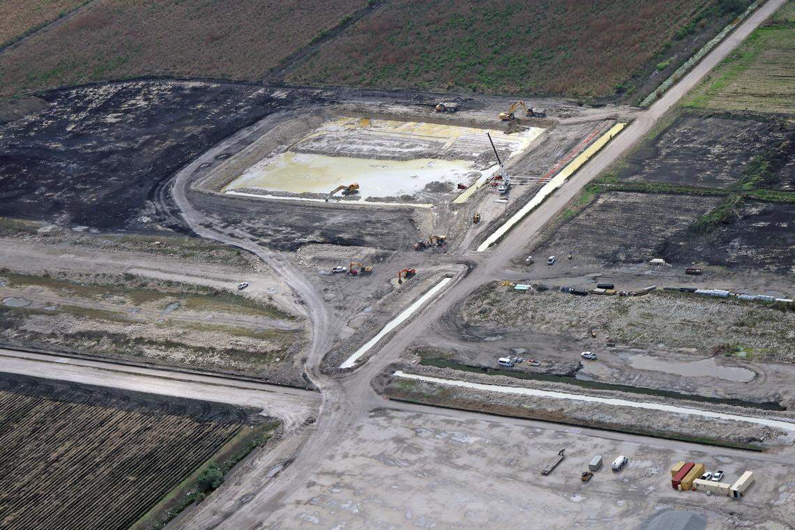The 10,500-acre reservoir under construction in the Everglades Agricultural Area (EAA) is designed to store and clean water to reduce harmful discharges and nourish the Florida Everglades.