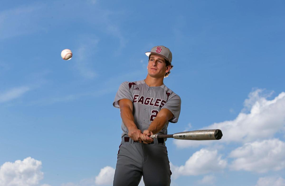 Broward Baseball Player of the Year Roman Anthony, from Marjory Stoneman Douglas High School, is photographed at Brian Piccolo Park in Cooper City, Florida on Friday, May 27, 2022.