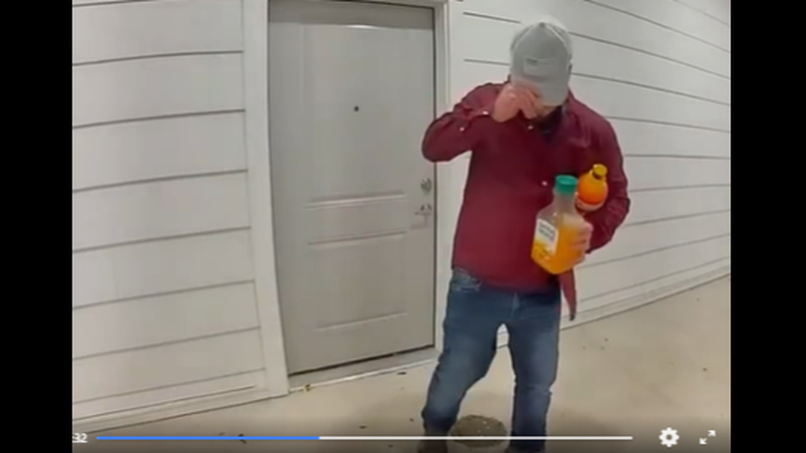 Florida burglary suspect gains attention on social media after video shows he took only ingredients for cocktails, Polk County officials say.