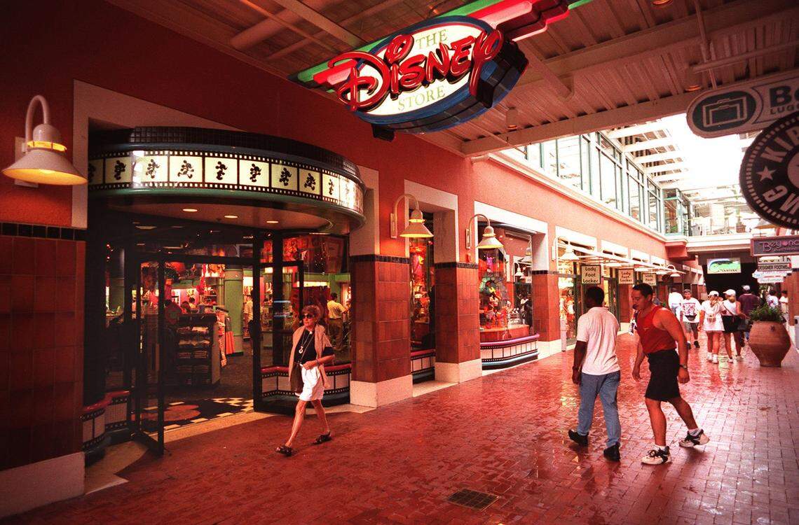 In 1996, the Disney Store at Bayside Marketplace.