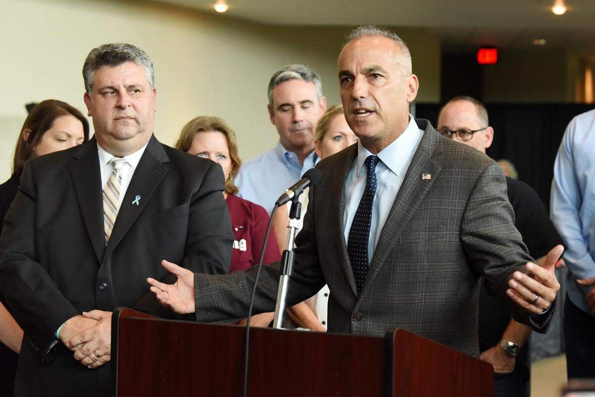 Andrew Pollack and parents of students killed in the Parkland massacres speak during a news conference Thursday, where they call for changes in the school system, naming the school board’s “poor performance” as a specific target at the BB&T Center in Sunrise. The Broward County School Board has failed to properly secure the county’s 234 schools for the upcoming school year, according to a statement from Stand With Parkland, the National Association of Families for Safe Schools. “Their lack of leadership and constant reversal of policy positions has put our students and teachers at risk for the beginning of school next week.” The shooting on Feb. 14 at Marjory Stoneman Douglas High School killed 17 students and staff. Taimy Alvarez, South Florida Sun Sentinel ...SOUTH FLORIDA OUT; NO MAGS; NO SALES; NO INTERNET; NO TV...