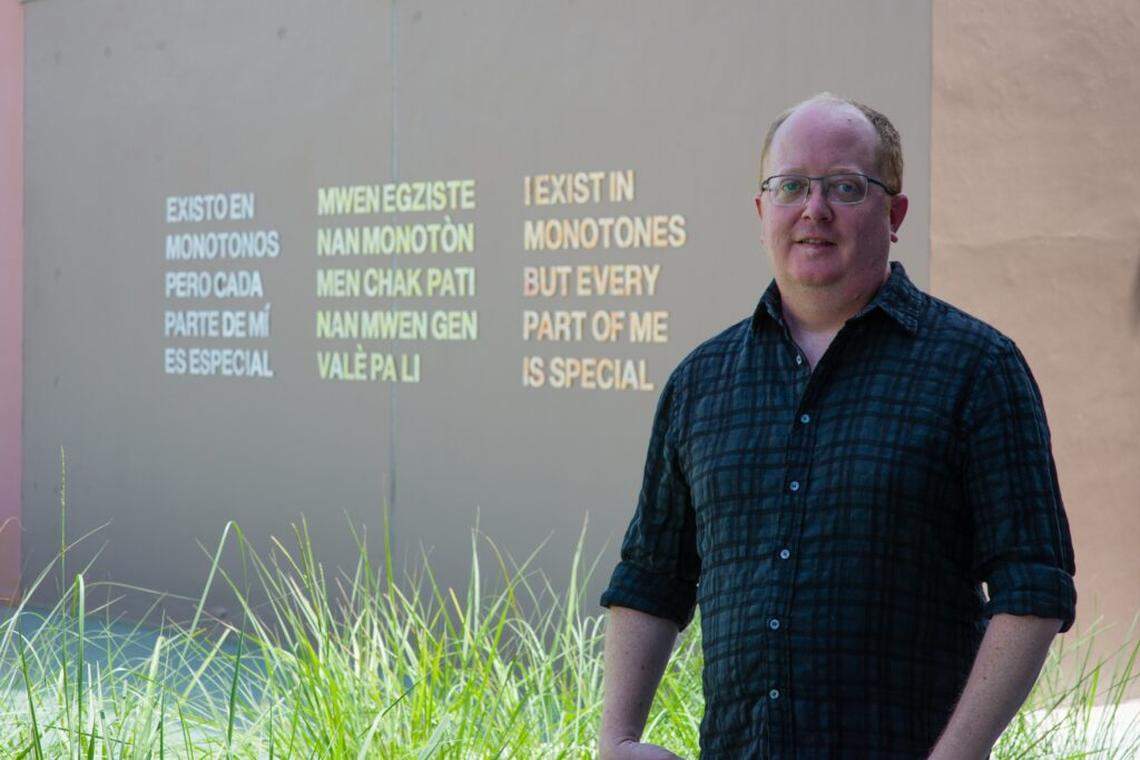 Nathan Justice Moyer is the creator of the Poetry on the Plaza installation and founder of the nonprofit Free Plastic.