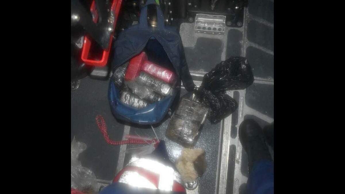 The 7 kilograms (15.4 pounds) of cocaine the U.S. Coast Guard said was on the boat with 38 Dominicans intercepted Thursday.
