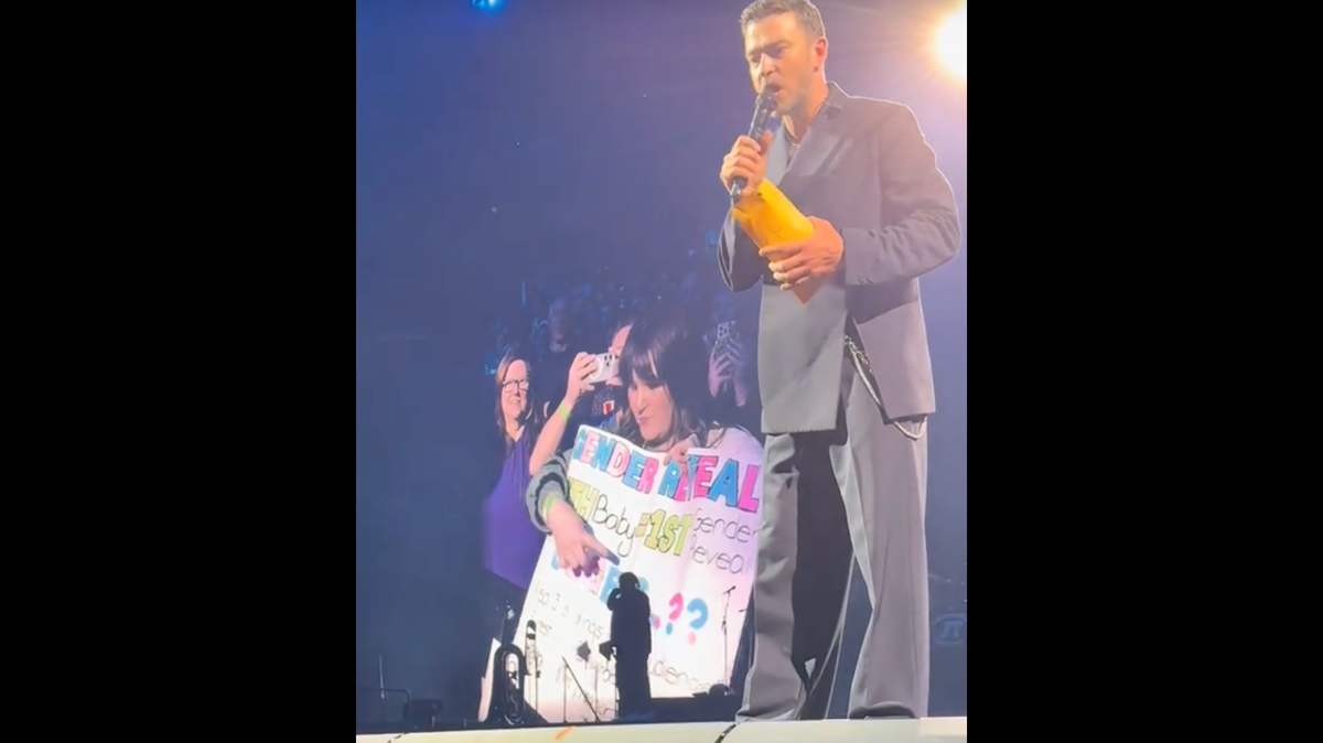 Justin Timberlake helps Utah fan with first gender reveal.
