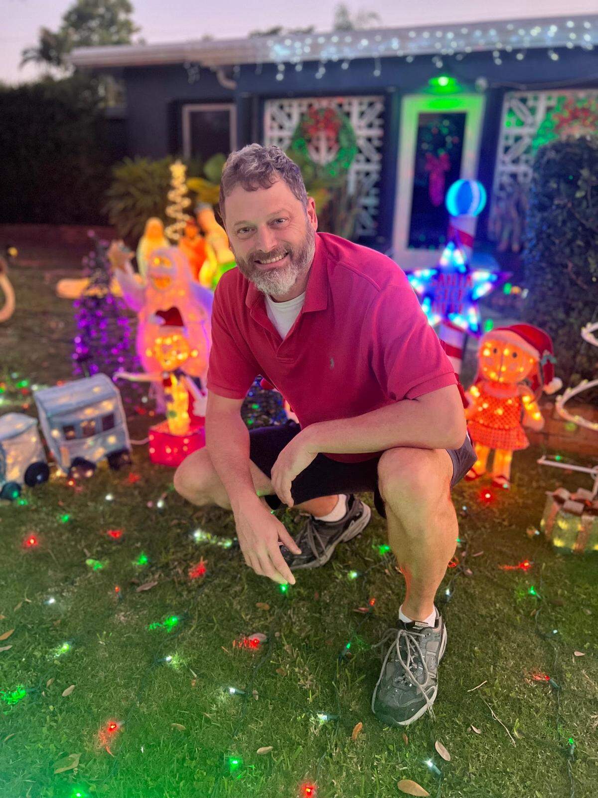 Victor Pedroso decorates his home each year for the community and his family. He said maybe he is channeling his grandfather who loved taking his grandchildren around to see holiday lights.