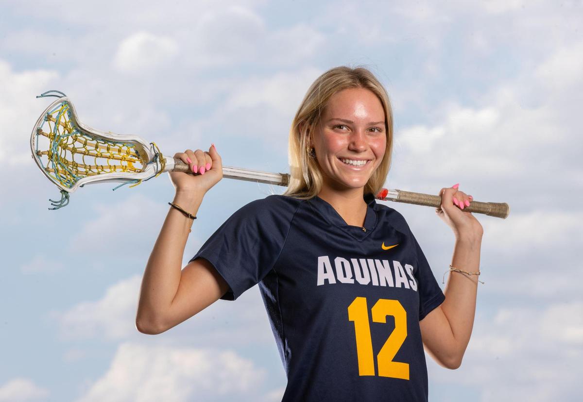 Jordan Palmer, St. Thomas Aquinas, Lacrosse. All-Broward players photographed at Brian Piccolo Sports Park on Wednesday, May 21, 2025, in Cooper City, Fla.