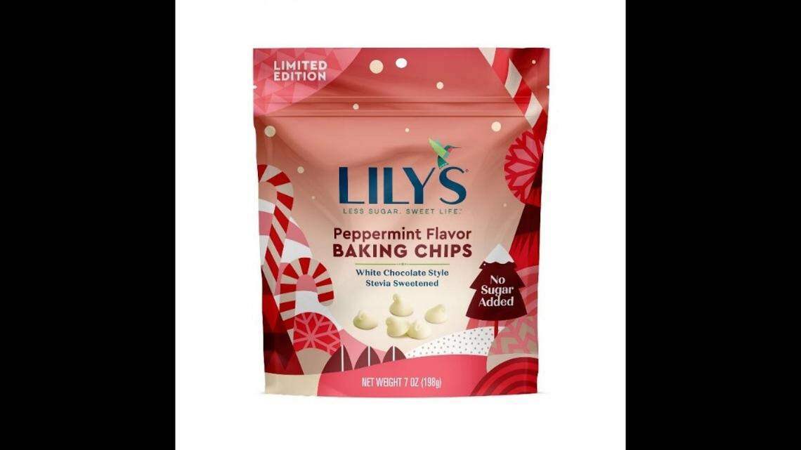 Lily’s Peppermint Flavor Baking Chips are supposed to be sugar free.