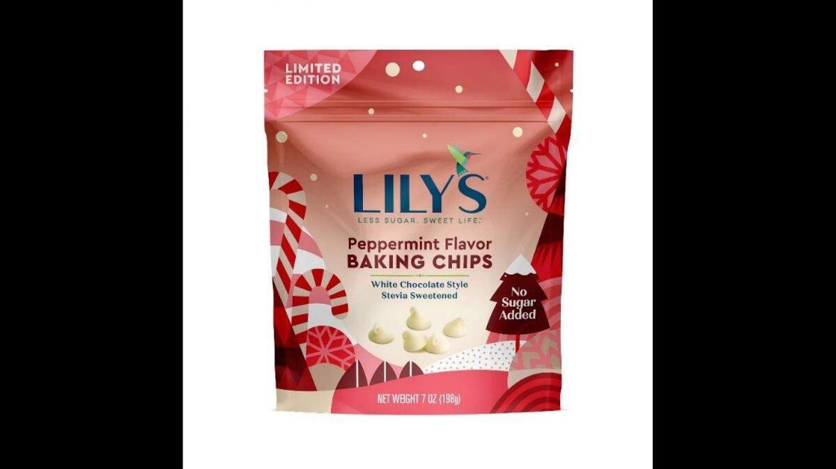 Lily’s Peppermint Flavor Baking Chips are supposed to be sugar free.