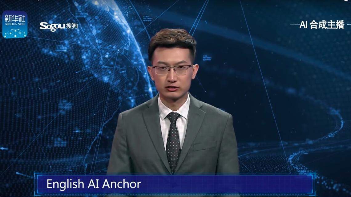 China’s Xinhua News Agency unveiled news anchor Qiu Hao, a robot powered by artificial intelligence.