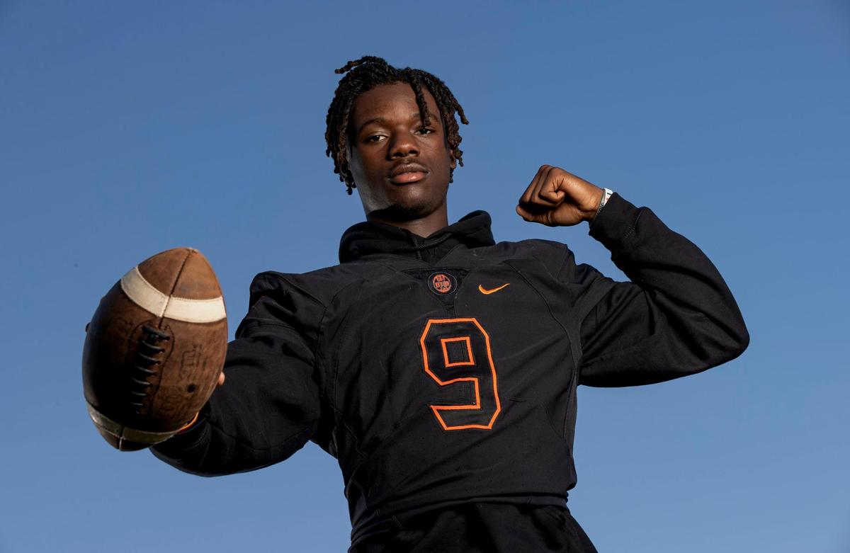 Ben Hanks Jr., Booker T. Washington Senior High School, Football. All-Dade players photographed at A.D. Barnes Park on Wednesday, Jan. 11, 2023, in Miami, Fla.