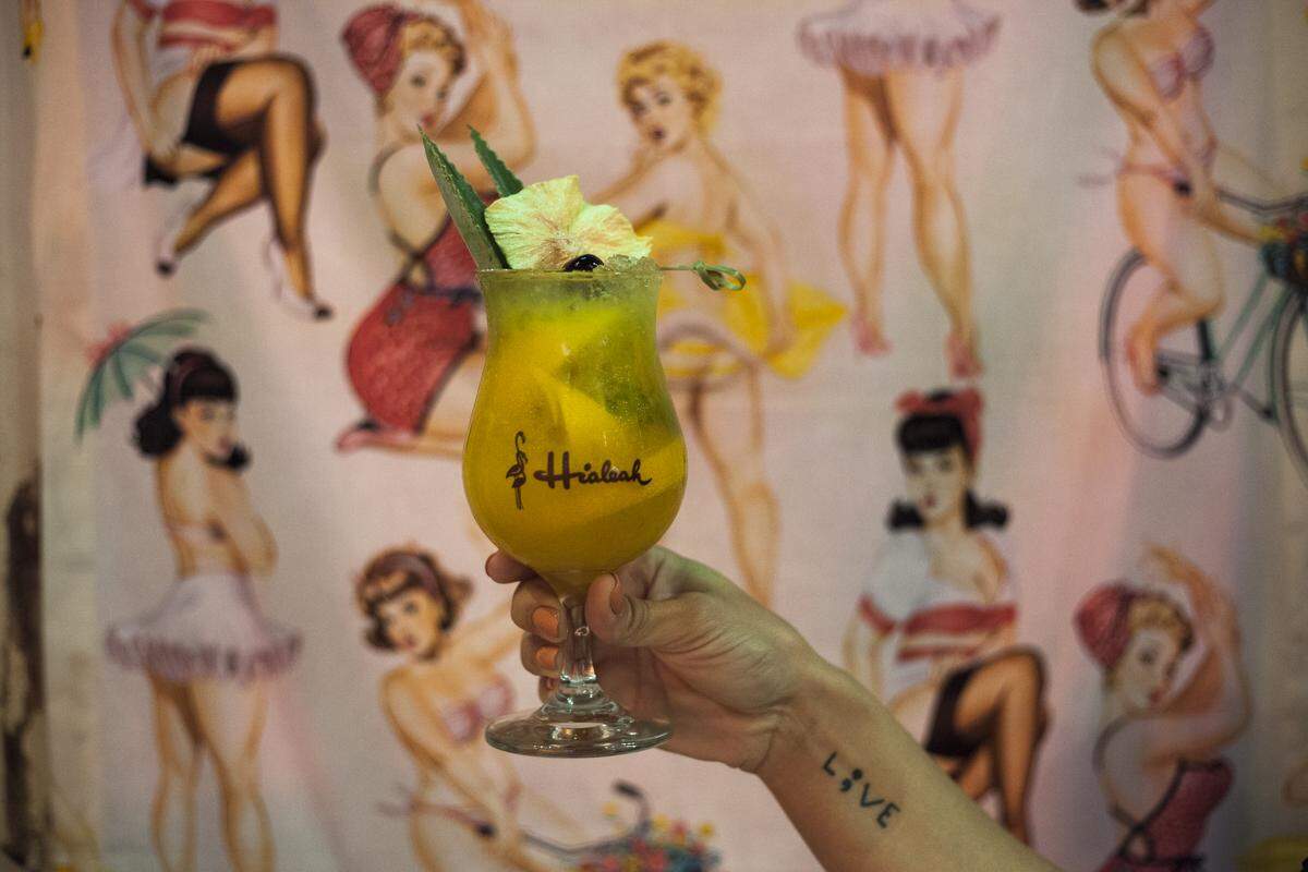El trago Tiki Tiki Music en cocktail at La Cocina Cocteleria