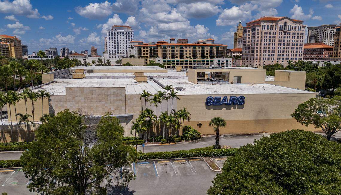View of the Sears store building in Miami by the Coral Gables entrance, where a Kenmore Studio showroom recently opened, on Thursday, July 31, 2025.