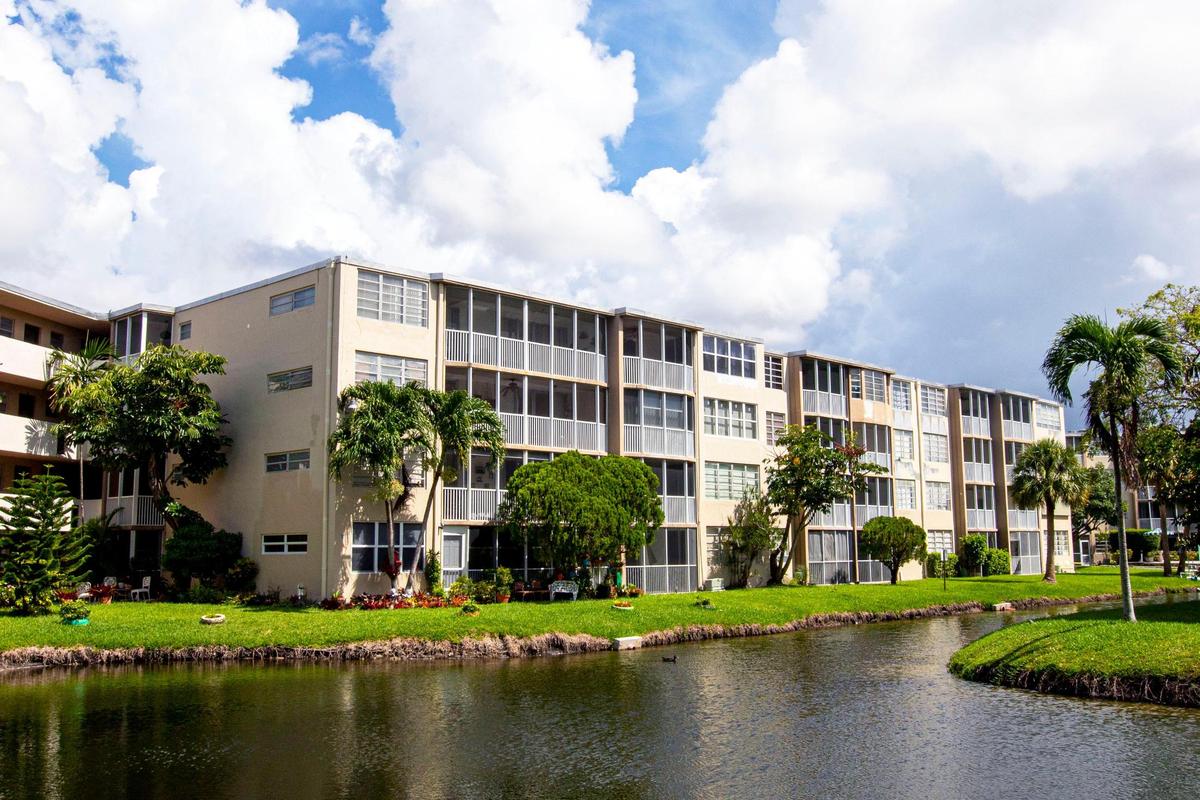A view of Jade Winds, which has undergone a 13-year-long process to complete its 40-year recertification requirement with Miami-Dade County, in North Miami Beach, Florida, on Thursday, July 15, 2021.