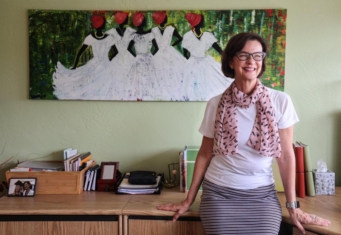 Joyce Landry, CEO of cruise charter logistics company Landry & Kling, has coped with cruise industry shutdown over the past year. She is photographed at her office in Coral Gables, Florida, on Wednesday, April 21, 2021.