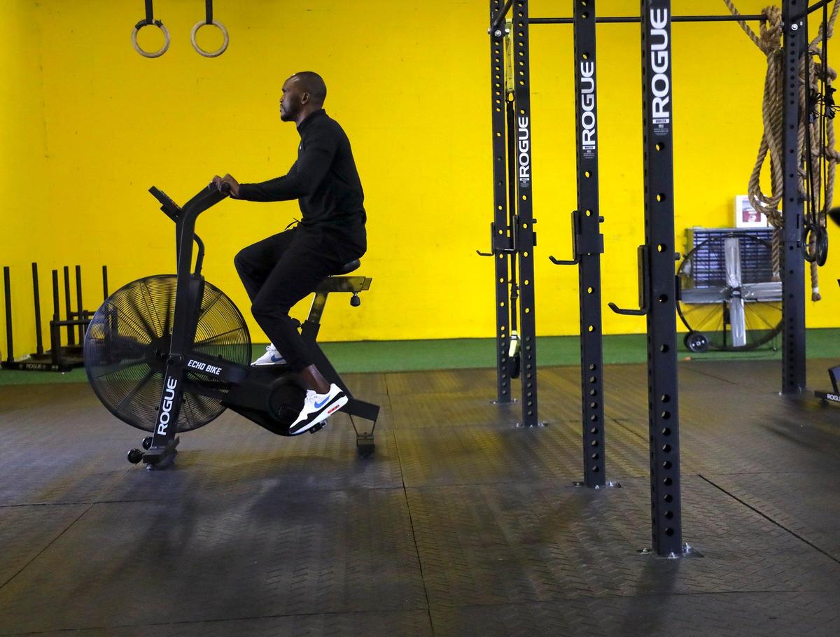 Former LA Rams receiver and finalist for NFL Hall of Fame, Isaac Bruce, works out at his Fort Lauderdale gym as Super Bowl comes to S. Florida on Monday, January 27, 2020. Bruce reflects on his career, the Hall of Fame, and 2020 Super Bowl Champs.