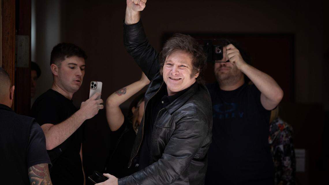 Javier Milei in Buenos Aires, Argentina on Nov. 19, 2023.