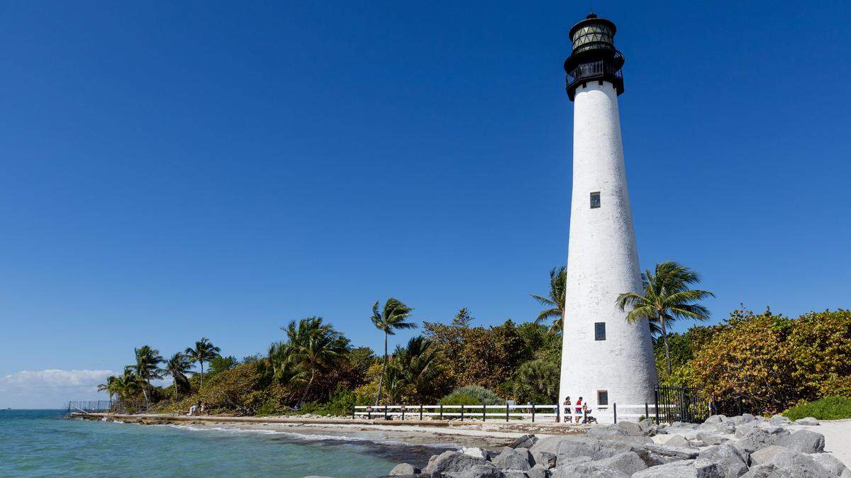 A view of Cape Florida Lighthouse at Bill Baggs Cape Florida State Park in Key Biscayne, Florida, on Wednesday, February 22, 2023.