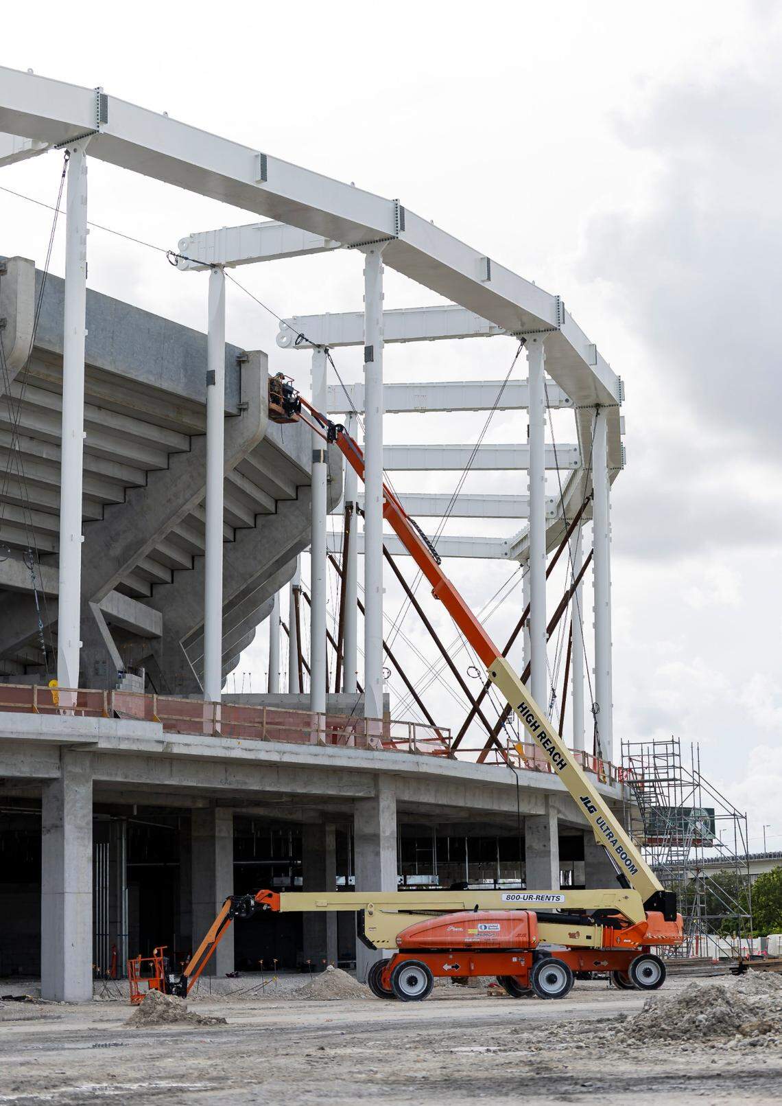 A general view of Miami Freedom Park as construction progresses at the site on Tuesday, June 24, 2025, in Miami, Fla.