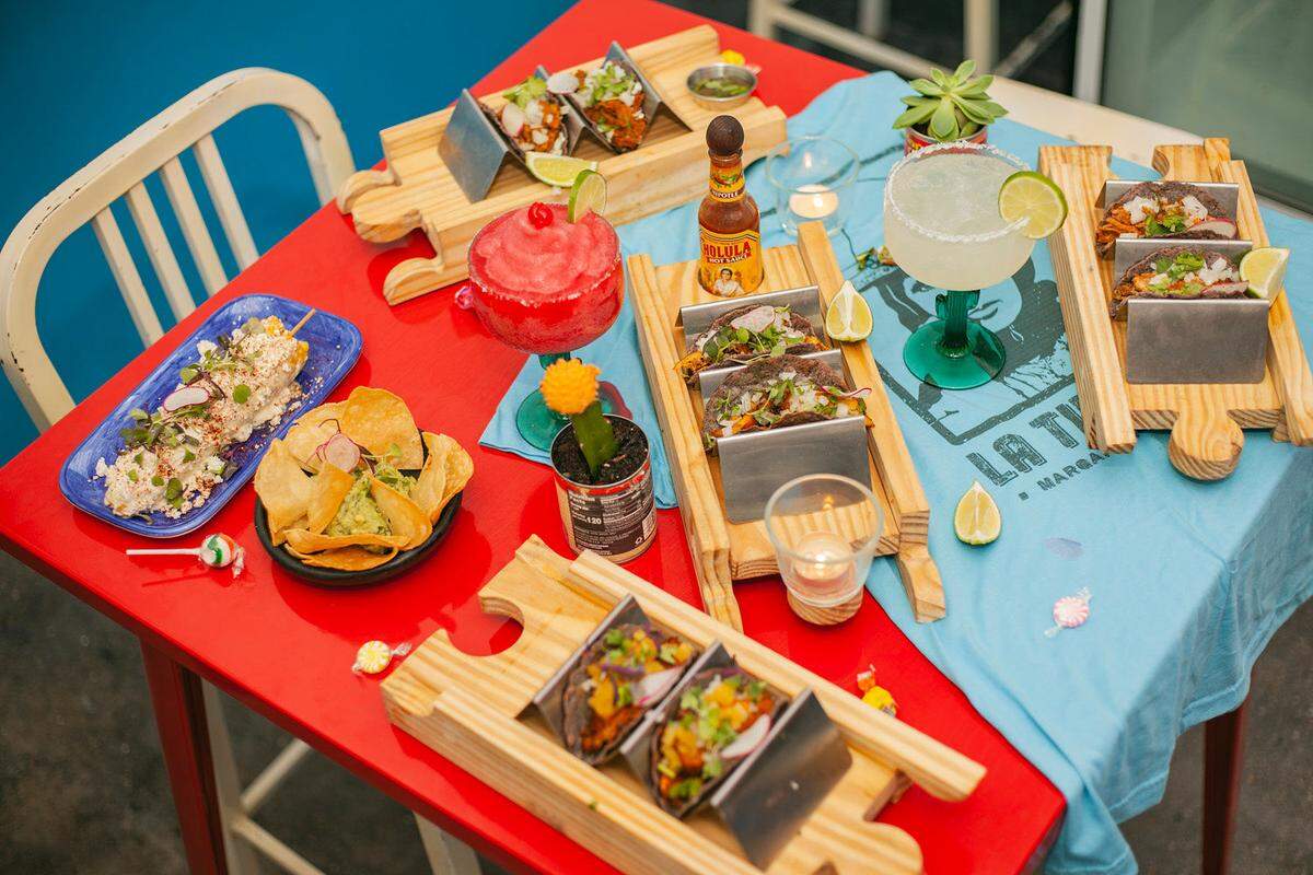 Eat at one of the outdoor patio tables at La Tiendita Taqueria - or get your tacos to go. Do not forget the margaritas or you will be sad.