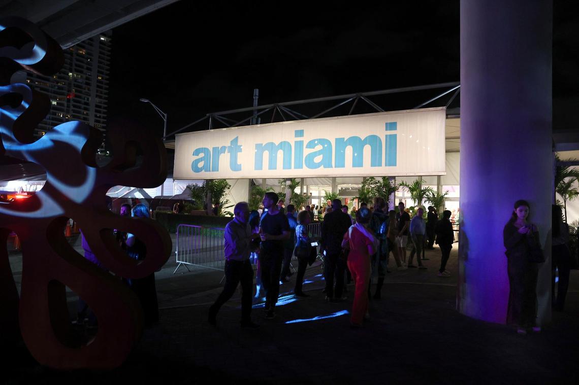 During the opening night of VIP for Art Miami on Tuesday, Nov. 29, 2022, at CONTEXT Art Miami.