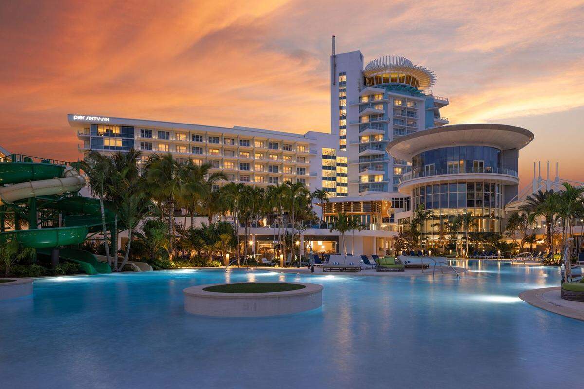 The pool view of Pier Sixty-Six resort in Fort Lauderdale.