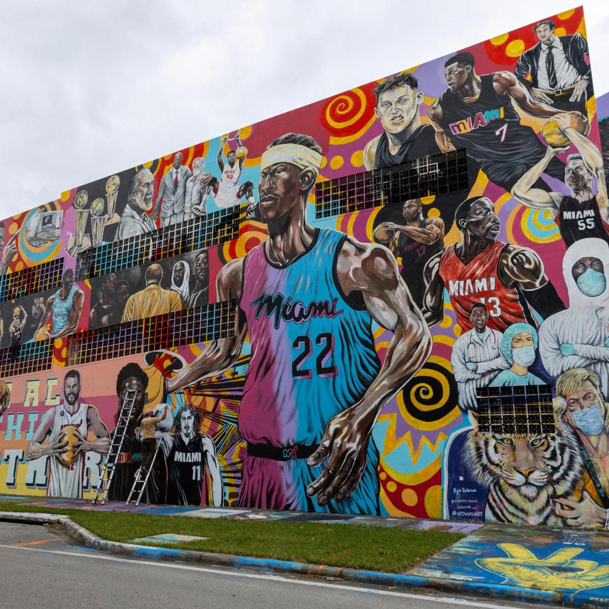 Artist Kyle Holbrook has been working on the mural at 3500 NW Fifth Avenue off and on since 2015.