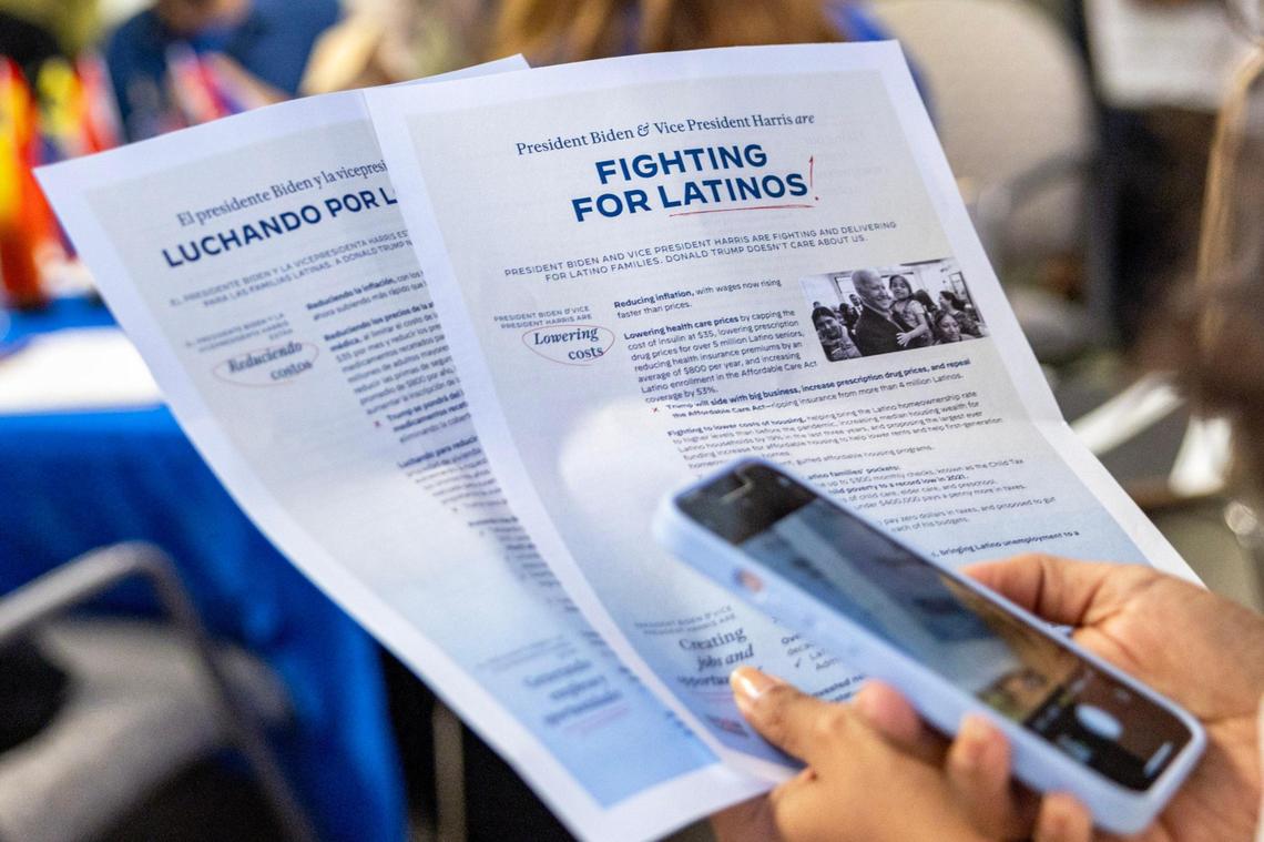 The Biden/Harris campaign opened the Miami-Dade Democratic Hispanic Caucus Office in Coral Gables, Florida, on Wednesday, March 27, 2024. The visit also highlighted the launch of the campaign’s Latino outreach program in Florida, with an appearance by Second Gentleman Doug Emhoff.