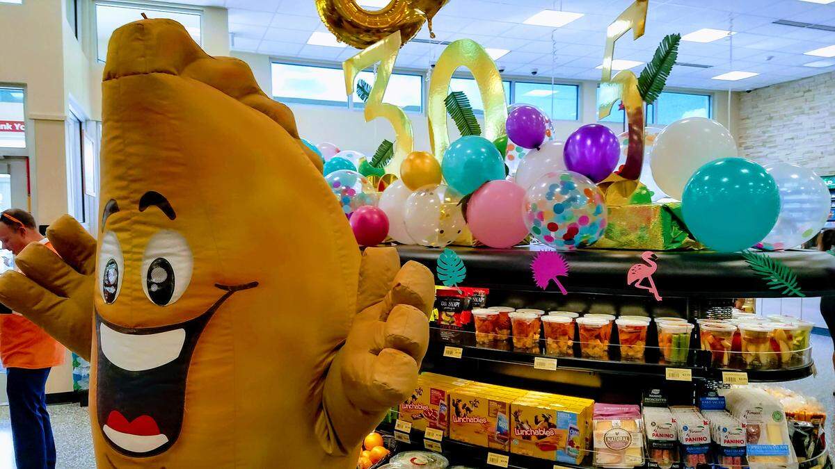 This super cheerful empanada was greeting guests at the Doral Wawa’s opening. He clearly does not know what happens to his empanadas in Miami.
