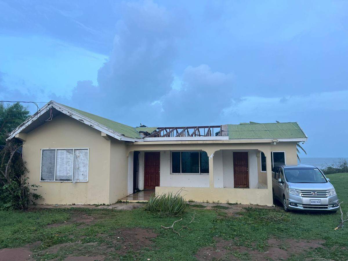 Roofs were missing from homes in Treasure Beach, a small fishing and agricultural community on the coast of southern Jamaica after Hurricane Beryl’s eyewall nicked the island as a Category 4 storm.