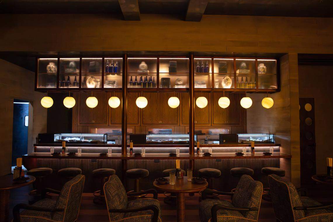 The eight-seat sushi bar at Double Knot restaurant in Wynwood.