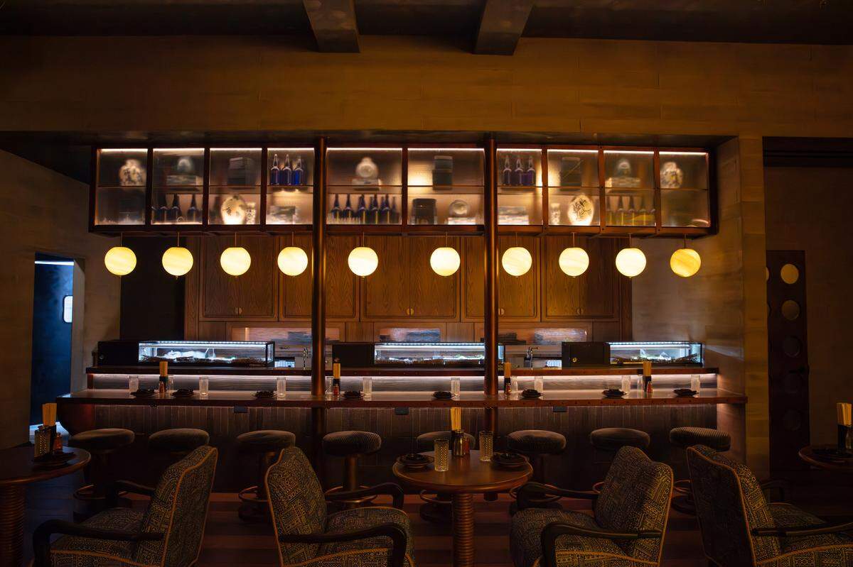 The eight-seat sushi bar at Double Knot restaurant in Wynwood.