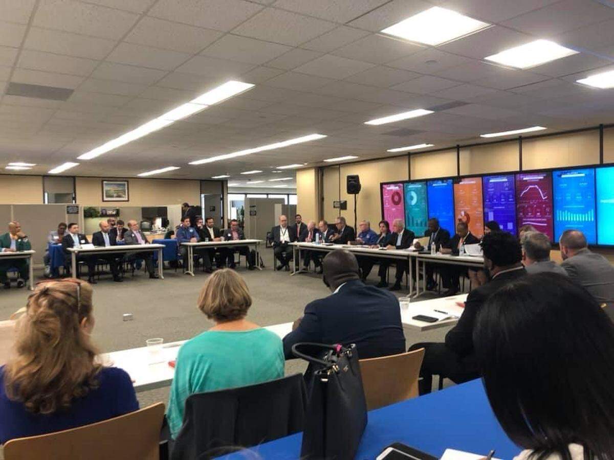 Municipal government leaders met with Miami-Dade County Mayor Carlos Gimenez on Thursday to discuss measures to prevent the spread of the coronavirus.