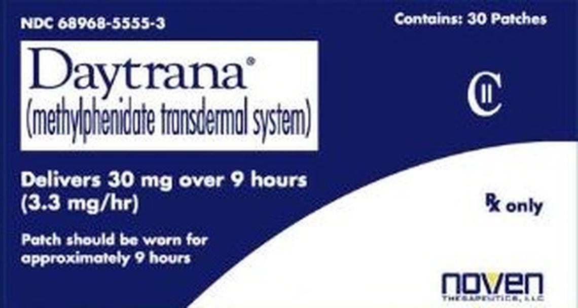 A 30-count box of Daytrana 30 mg patches.