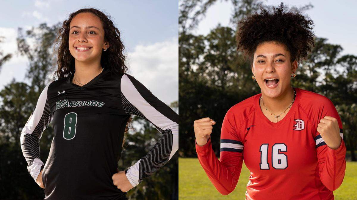Miami Herald Dade Girls’ Volleyball Players of the Year: Westminster Christian’s Gaby Arroyo and Doral Academy’s Izabela Molina.