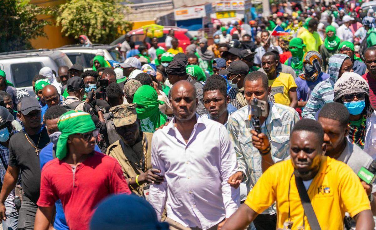 Haitians took to the streets for a second day in a row on Thursday, April 3, 2025 in Port-au-Prince to protest against armed gangs. The protest was sponsored by the political party of former Haitian Prime Minister Claude Joseph. 